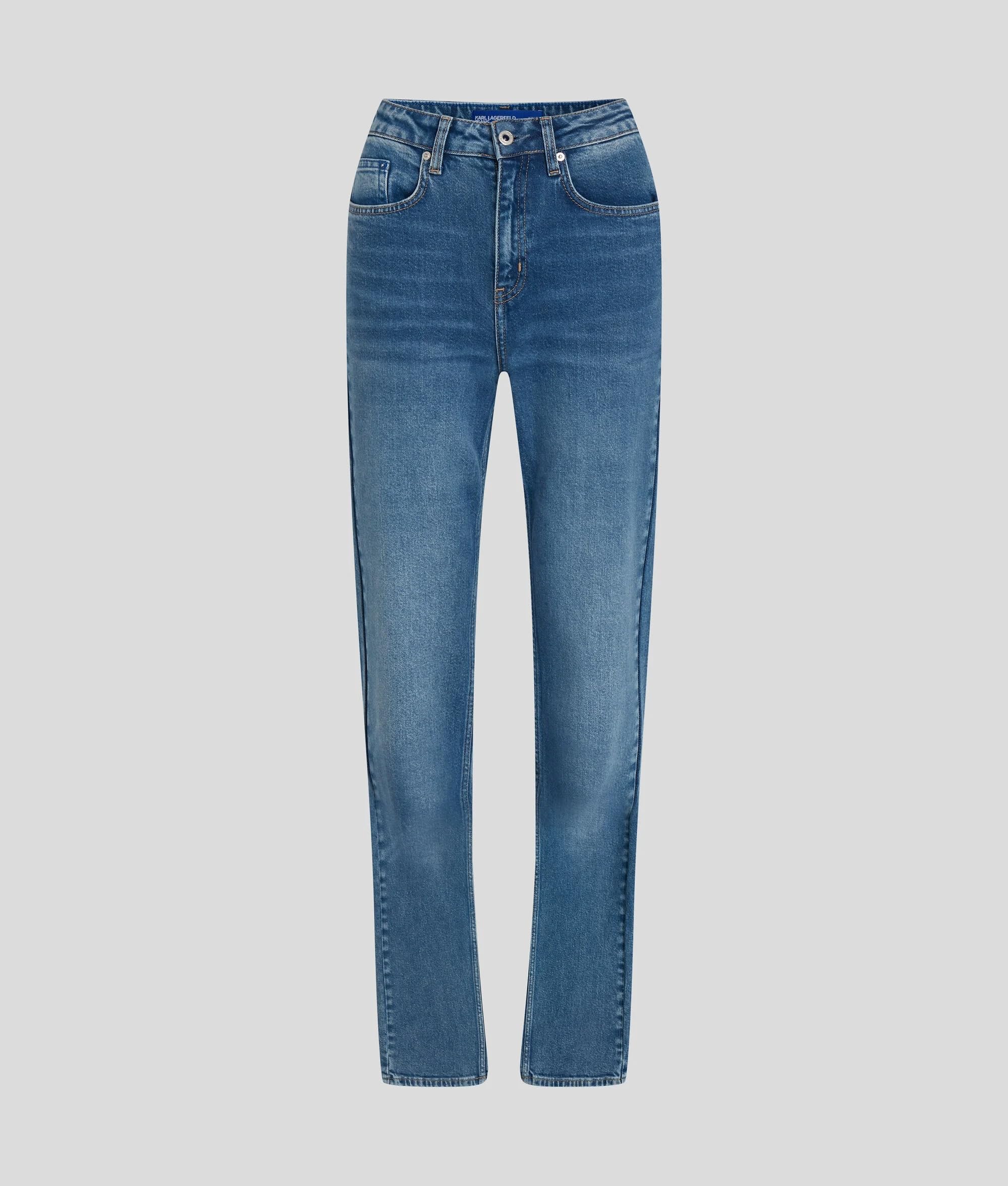 Karl Lagerfeld Jeans, Damskie, High Rise Straight Denim, Prosta Nogawka