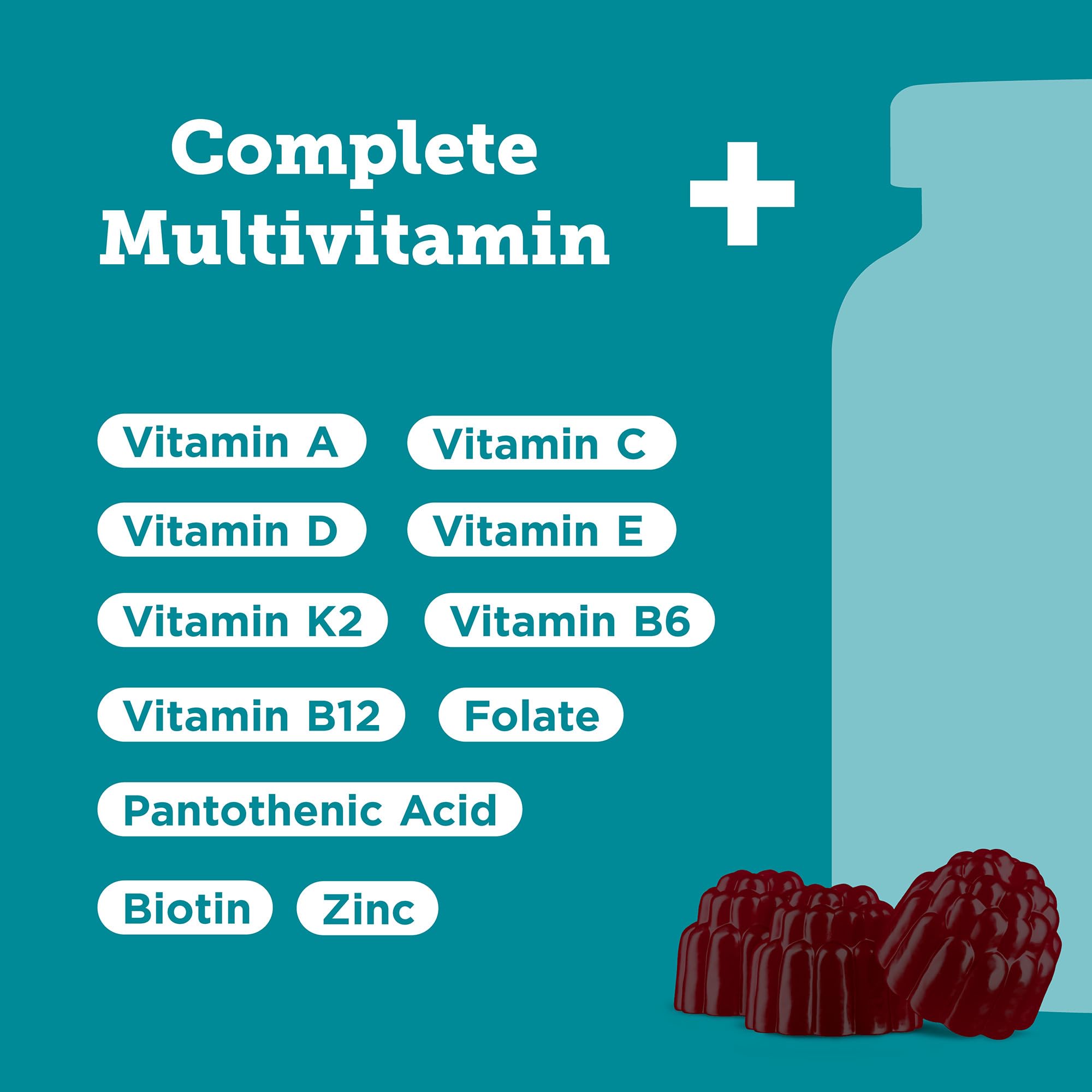 Hyland's Kids Multivitamin Gummies + Brain & Eye Health (Mixed Berry) 60ct — Amazon image 3