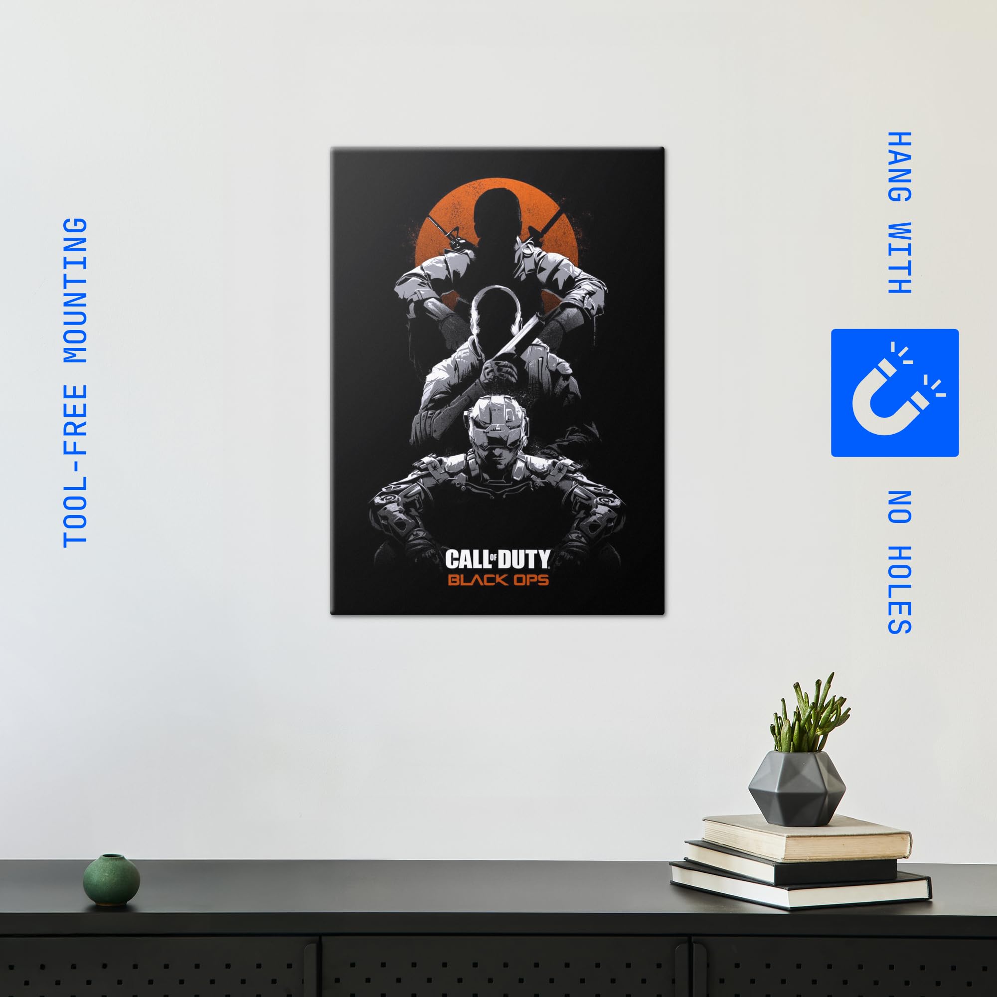 Displate Metal Poster Call of Duty CoD Black Ops Wandbild 32 x 45 cm | Magnetische Befestigung Wandposter. Wanddeko, Metall Wandkunst, Wanddekoration im Wohnzimmer in Schlafzimmern & Büros.