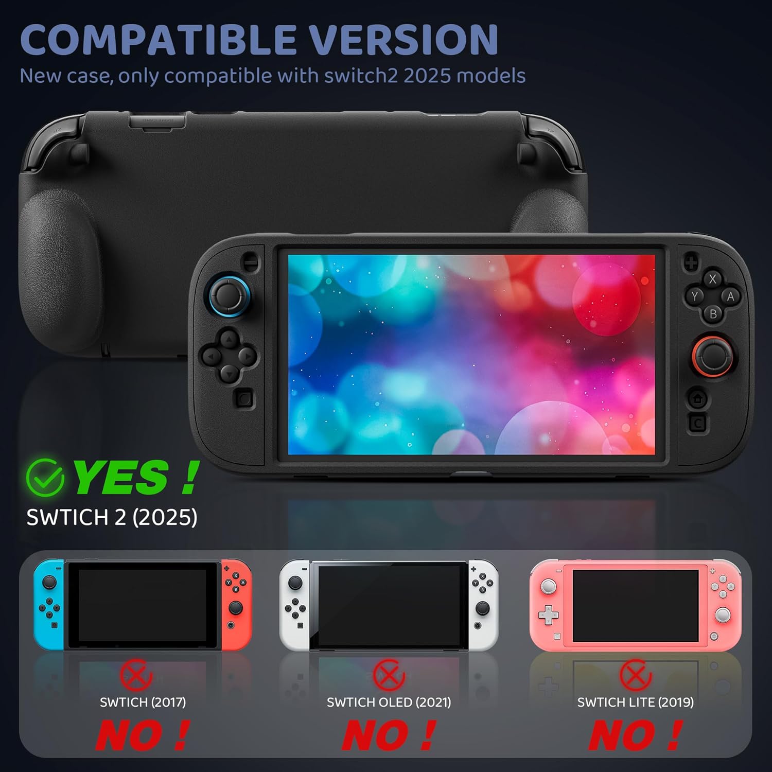 GLDRAM Clear Case for Nintendo Switch 2, Comfort Soft TPU Protective Cover, Scratch & Shock Protect Skin Shell with Ergonomic Grip - Image 7