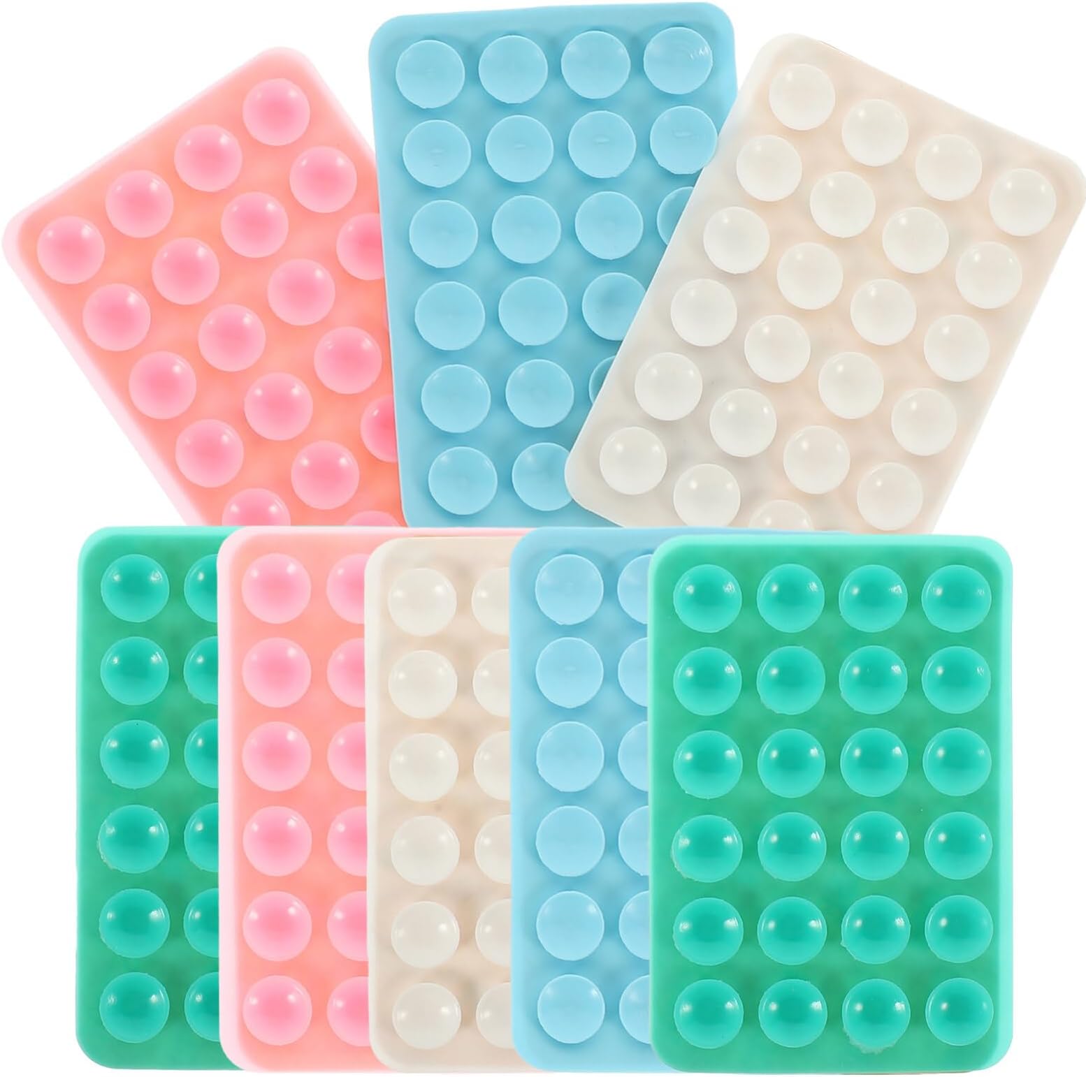 Generic 8pcs Suction Phone Case Adhesive Mount Silicone Anti-slip Hands-free Mobile Phone Accessory Compatible with Iphone and Cellphone Cases for Selfies and Videos