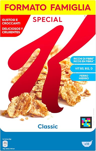Kellogg's Special K | Gusto Classico | Croccanti Fiocchi Multicereali | con Riso, Frumento Integrale e Orzo | Formato Famiglia | Confezione Singola da 550g (1 x 550g) - 3