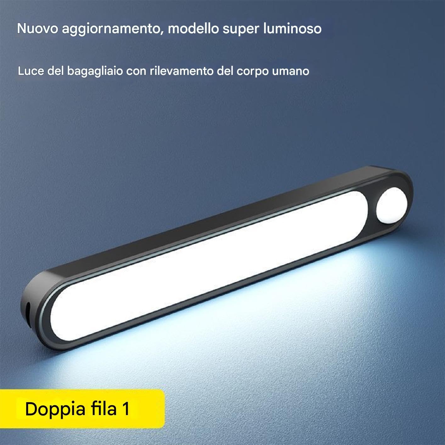 dzqad Luce LED per Bagagliaio, Luce Sensore Automatica Per Bagagliaio Auto, Lampada a Cupola Magnetica USB per Tetto di Tende e Cassoni