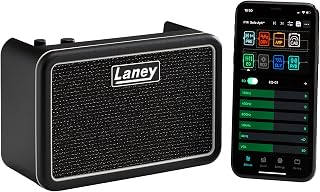 Laney PRISM MINI Tragbarer Smart-Gitarrenverstärker, App-gesteuerter Übungsverstärker mit 100 Presets, 17 Amp-Modellen, 32 Effekten, integriertem Tuner, Drum Machine, 14 Stunden Akkulaufzeit – Schwarz