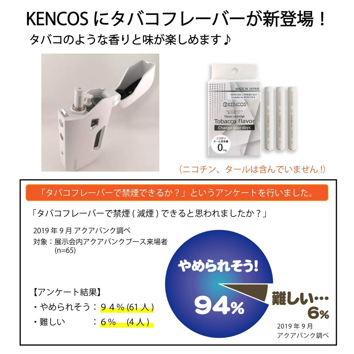 ⚠️値下げ⚠️Kenkos4 ホワイト ケンコス4 KENCOS4 3点セット ホワイト (本体+電解液+タバコ風味