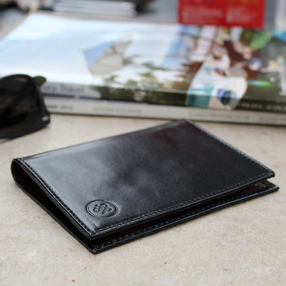 Maxwell Scott - Luxury Leather Passport Holder Cover for Luxury Travel - Handmade from Italian Full Grain Hides - The Prato