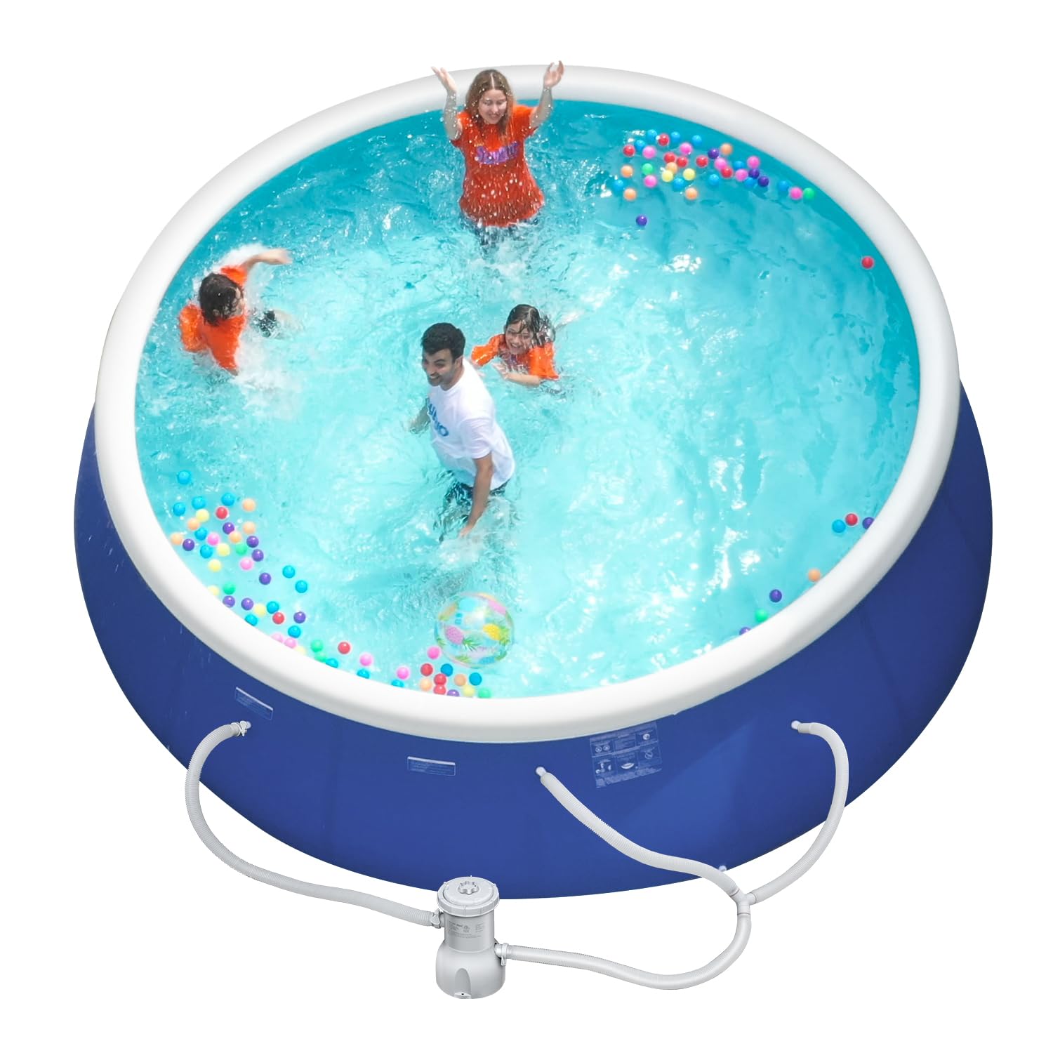 Amazon.com: Sunrio 12ft x 33in Round Inflatable Above Ground Swimming ...