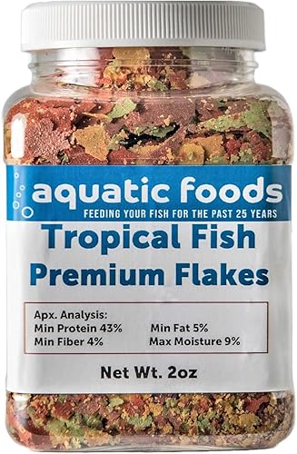 Miniatura 4 de Aquatic Foods Inc. Copos de pescado tropical prémium para todos los pescados tropicales de la comunidad, cíclidos y peces de estanque. Copos prémium