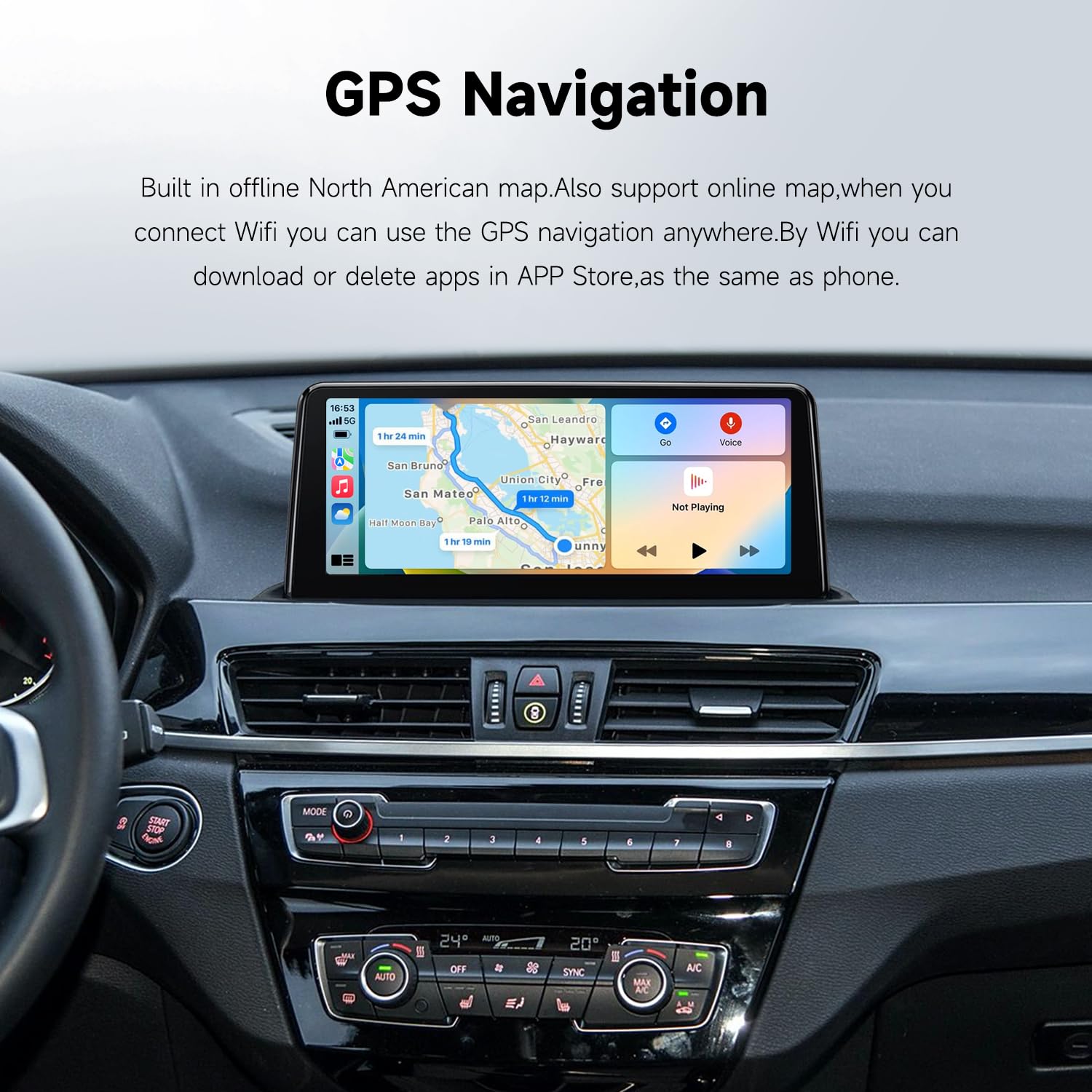 CTB 10.25" CarPlay Android Auto per BMW X1 F48 2015-2017 | Sistema Linux | Compatibile NBT | Schermo Touch Multimediale Retrofit upgrade Plug & Play