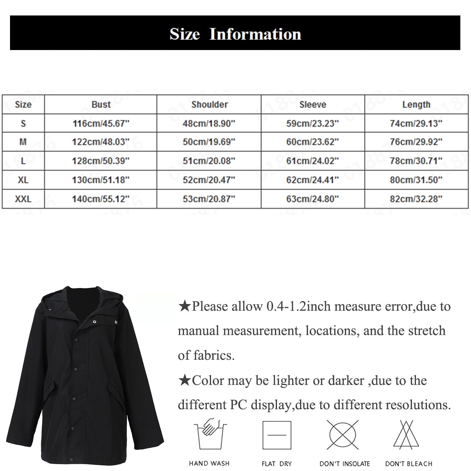 Voyage Coat Travel Jacket With Hidden Pockets,12 Pockets Zipper Unisex Travels Jacken,Multi Packable Lightweight effiziente Organization Travels Kleidung für Outdoor Airplane, Negro , XXL