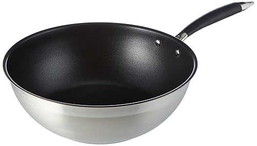 Amazon Basics Wok 28 cm, Noir