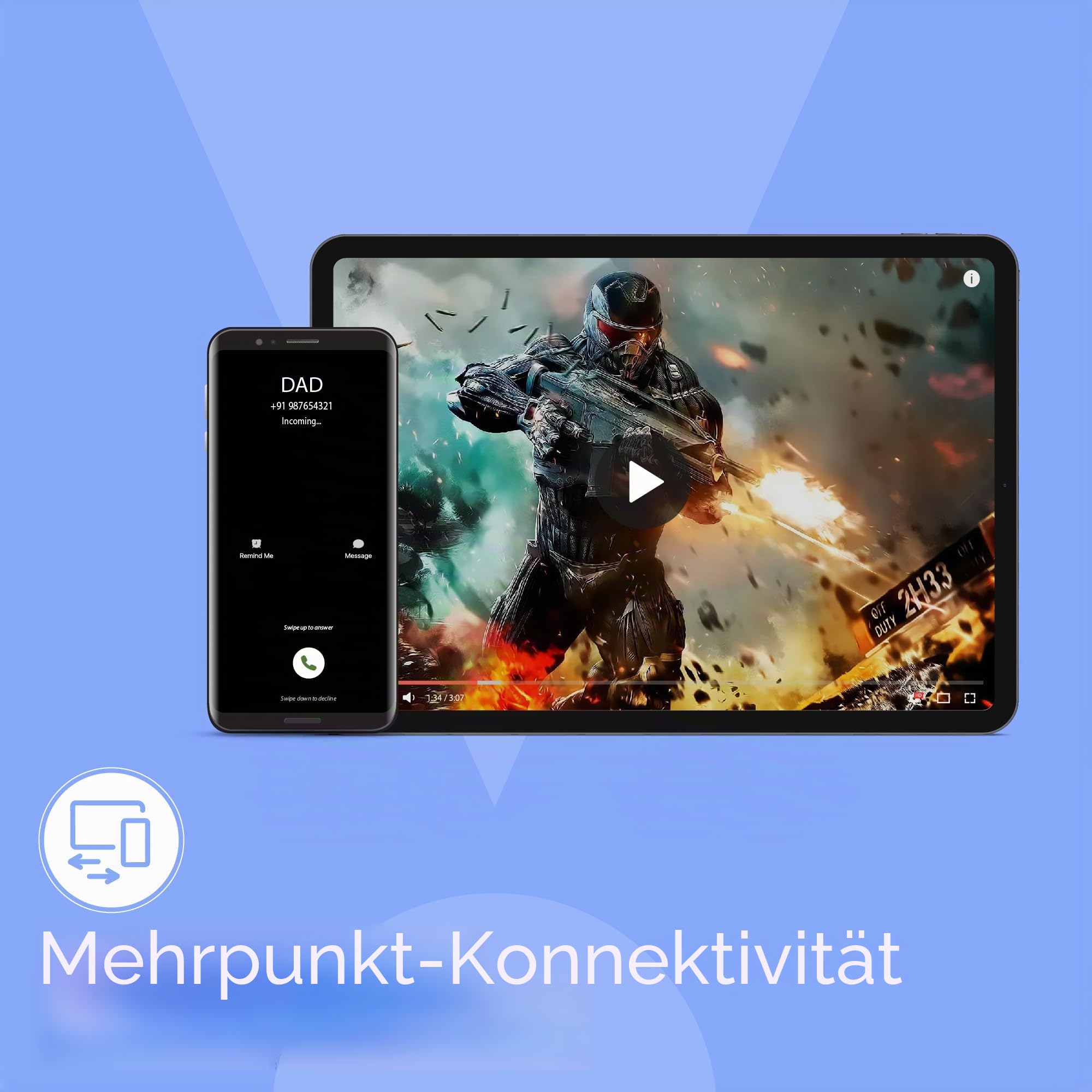 JBL Tune 520BT Bluetooth Kopfhörer Kabellos Over-Ear – JBL Pure Bass Sound, 57 Stunden Akku, Schnellladefunktion, Multipoint, Leicht Faltbar, Headset mit Mikrofon für Handy PC TV – Schwarz