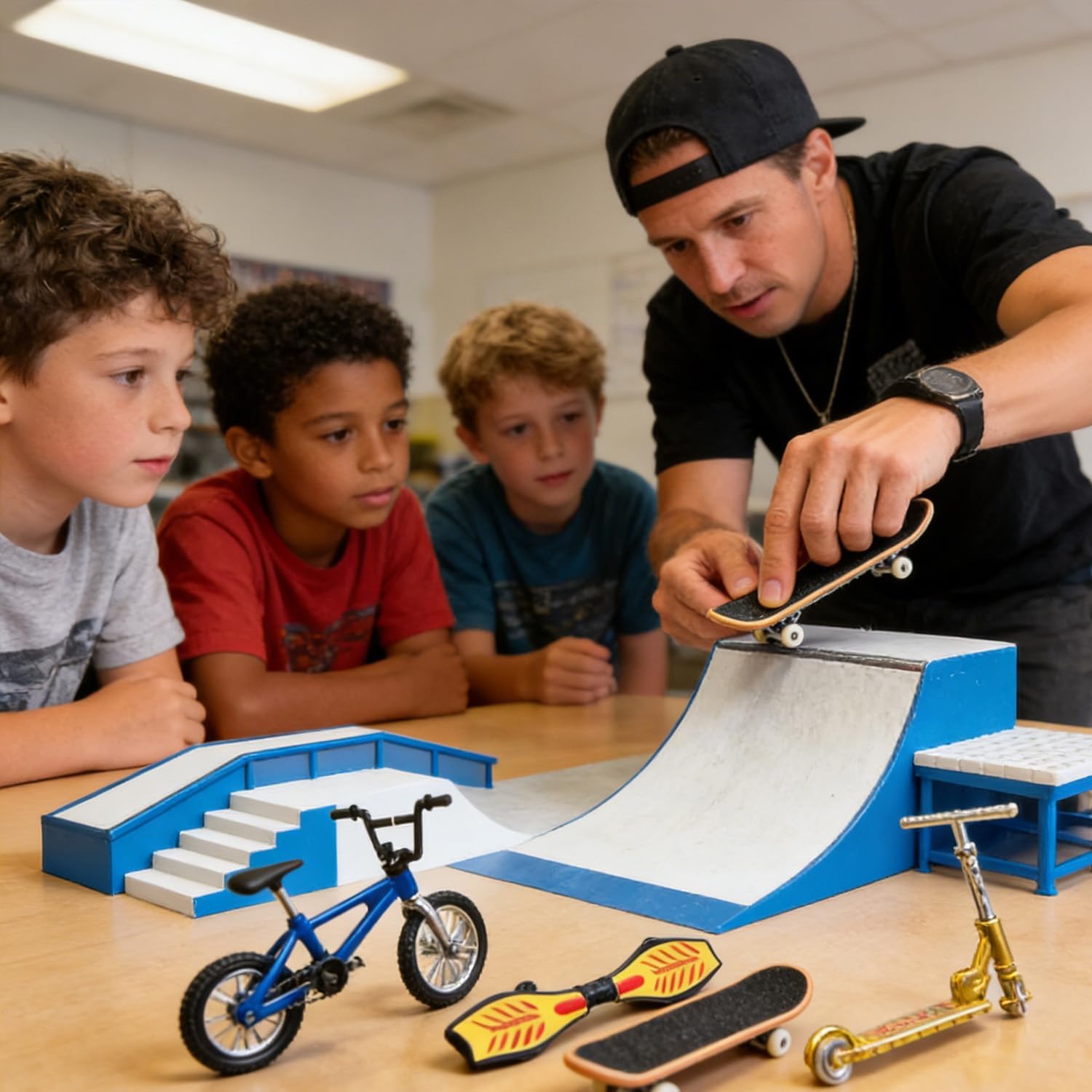 1PCS Mini Finger Bike,Miniature Mountain Bicycle Model,Bike Action Figure for Teenagers and Adults,Bike Model Collections Decor for Educational Model Birthday Gift (4SportsSet)