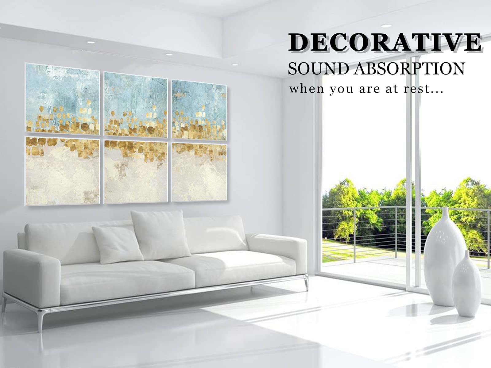 BUBOS Art Acoustic Panels,72“x48”inch Premium Acoustical wall panel