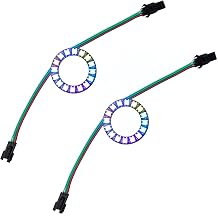 2PCS DC5V 16-Bits LED Rings for WS2812B 5050 RGB LED Strip Addressable Programmable Full Color Compatible with Arduino