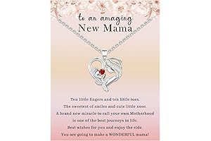 First Time Mom Infinity Heart Necklace Sterling Silver