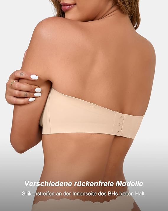 SHARICCA bh zonder bandjes voor dames, ongevoerd
