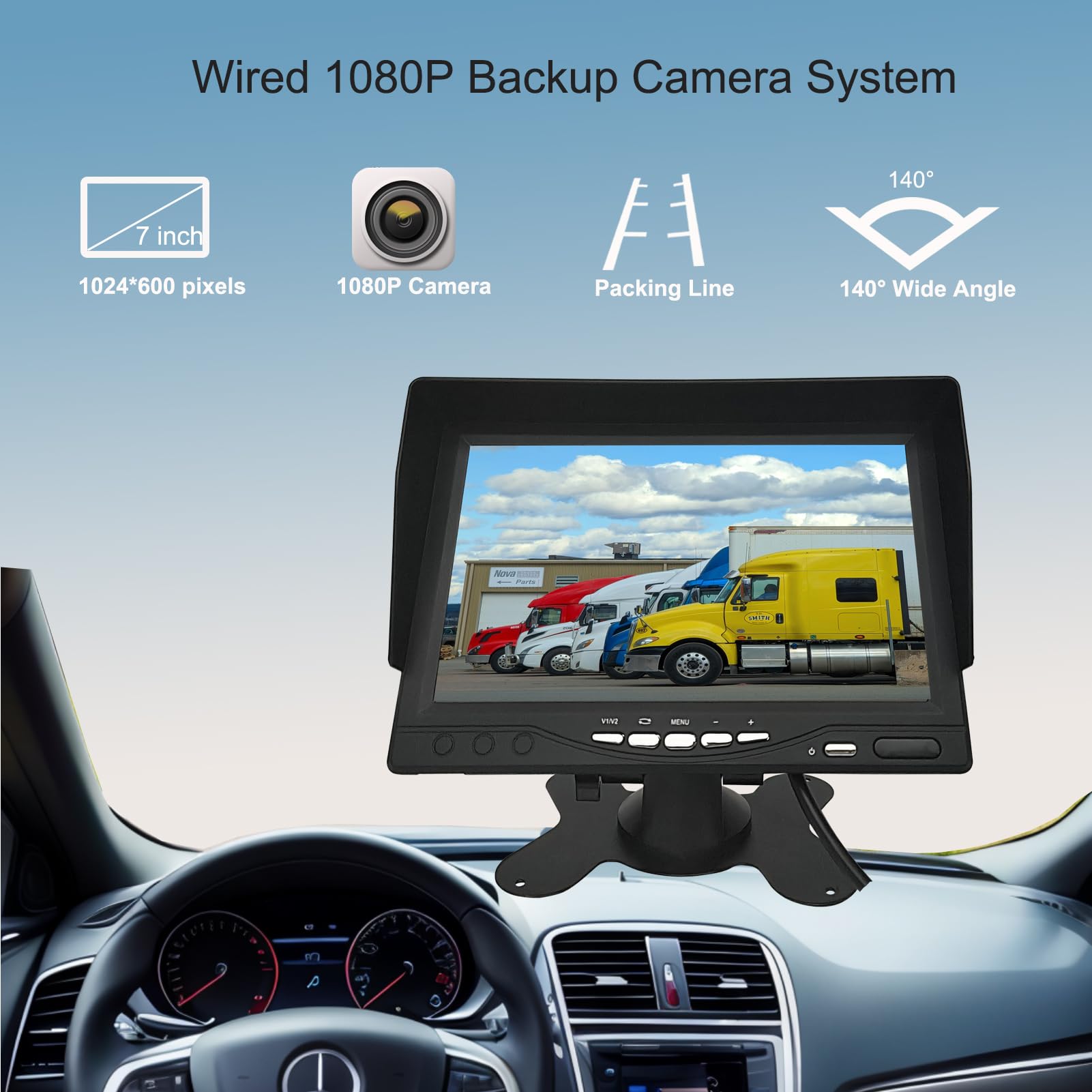 Wired Rear View Camera with 7