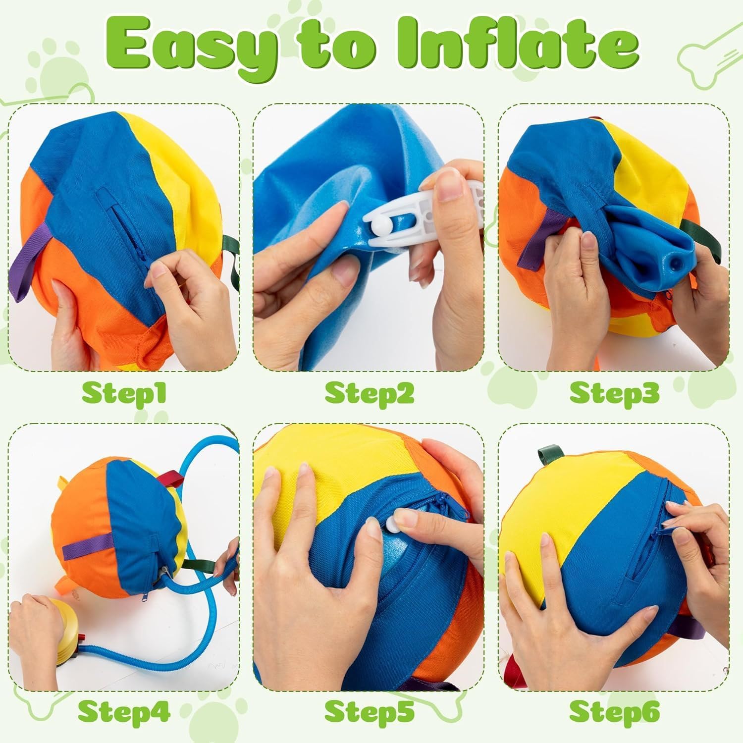 Heavy Duty Herding Ball for Dogs Horses Sheep, Inflatable Interactive Play Toy, Durable Training Exercise Ball for Pets Outdoor Activity (55CM)