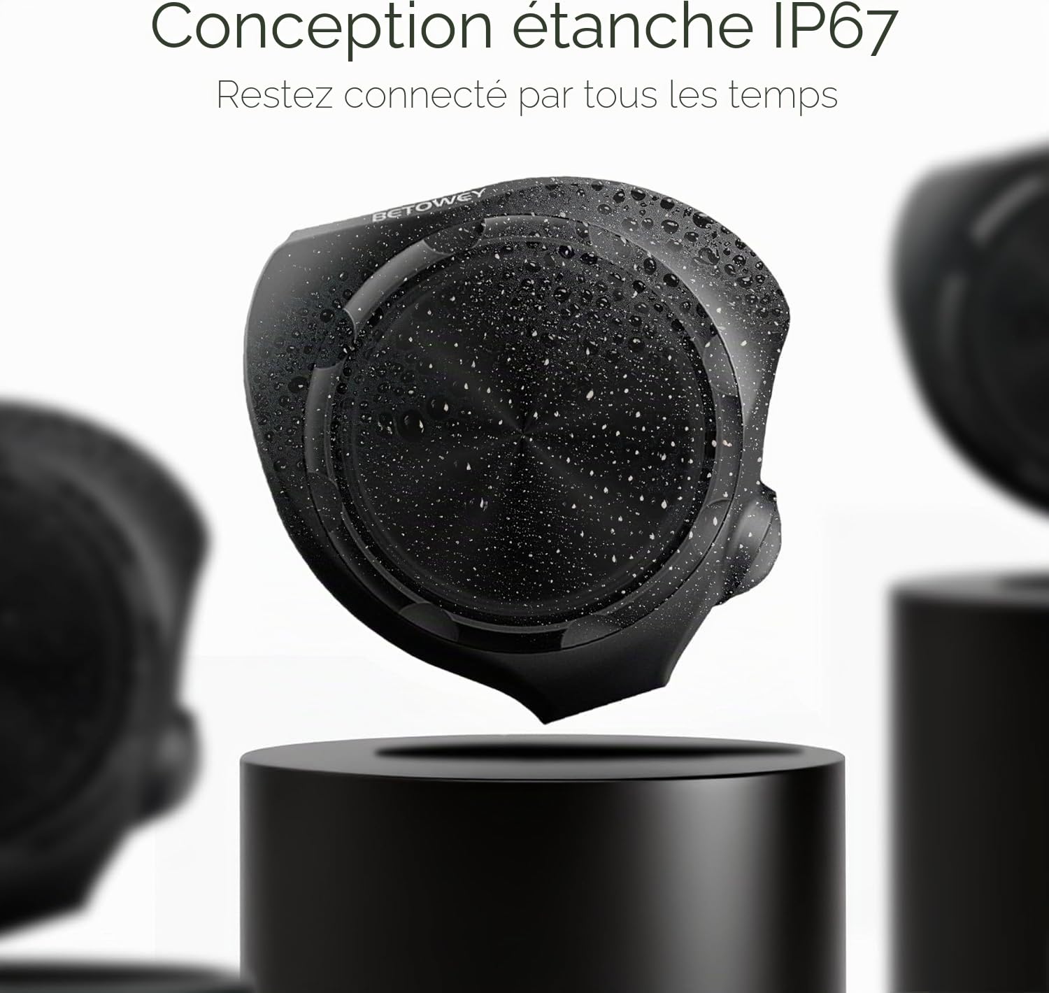 Kit Bluetooth Casque Moto Y3, Intercom Moto pour 2 Personnes avec Étanchéité IP67 et Haut-Parleurs Hi-FI, Idéal pour ATV/Motoneige (2 Pièces)