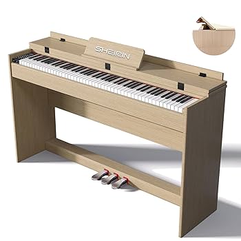 ブラウン電子ピアノ 88鍵 3ペダル　受け取り限定 陽葵 電子ピアノ 黒 88鍵盤 木製 ペダル付 MIDI対応 初心者 子供