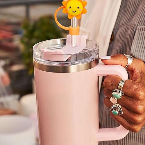 Miniatura 5 de Stanley - 8 fundas de popote Stanley de 0.4 pulgadas0.394 in, bonitas fundas de popote Stanley, protector de popote Stanley, fundas de popote