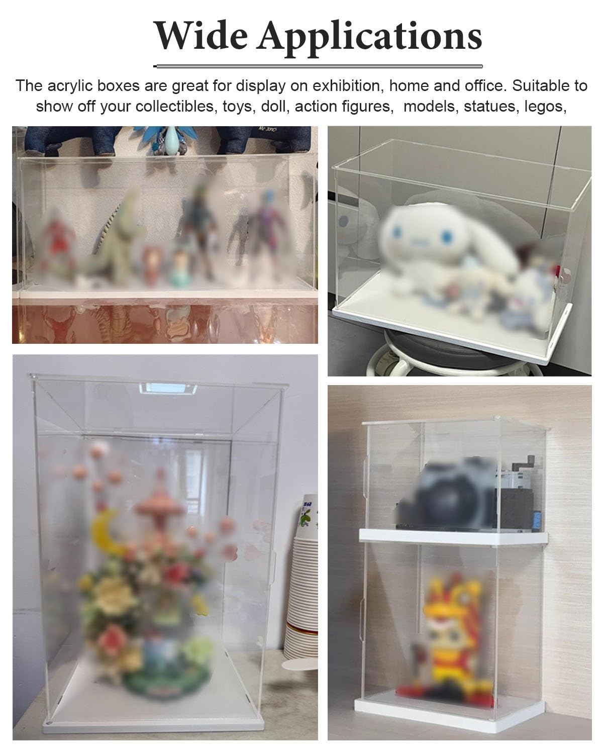 Caja De Metacrilato Transparente Con Puerta, Vitrina Para Figuras Y Colecciones - Tamaño 30x30x30 Cm, Protección Contra Polvo Y Rayones