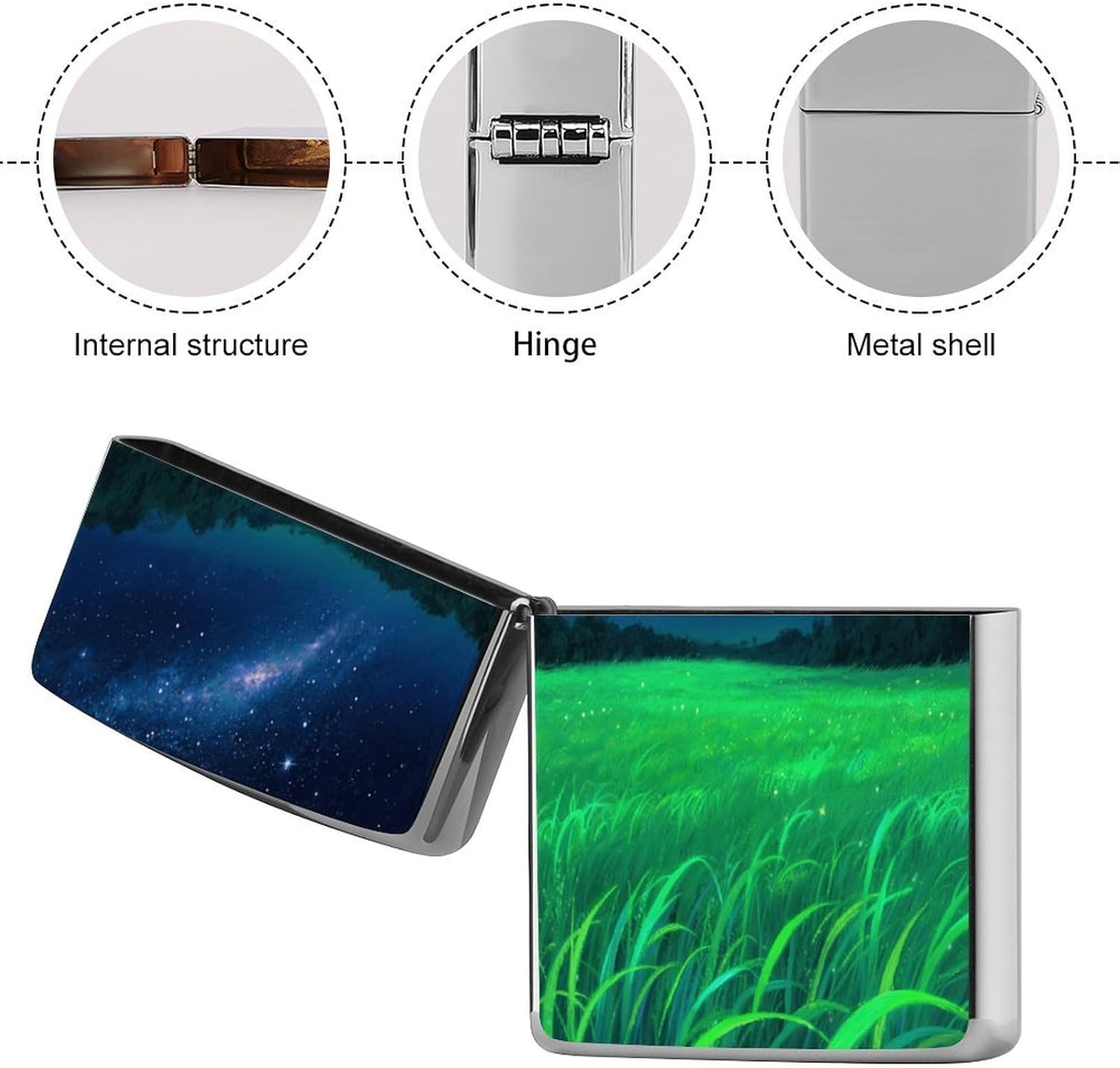 Bright Starry Sky Lighter Case Cover Holder Lighter Sleeve