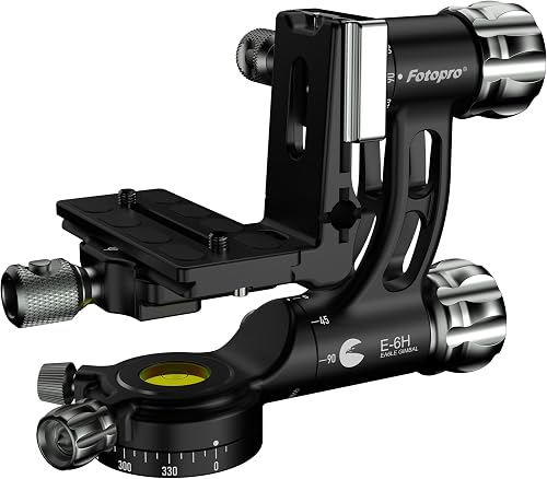 Fotopro E-6H Gimbal Head,Professional Tripod Head, Large Lens Head,Wildlife Photography Head, Sports Photography Head, Astrophotography Head