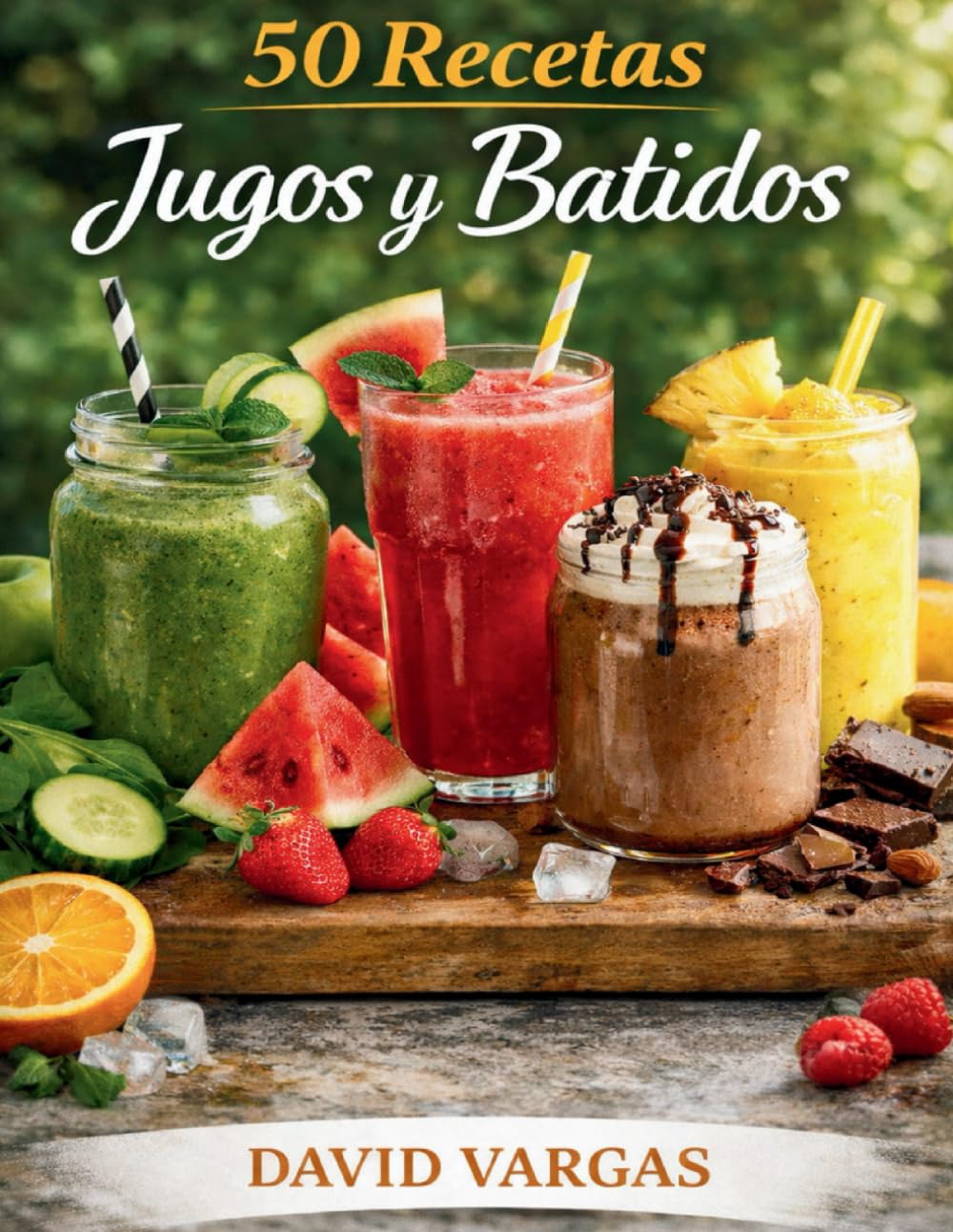 50 Recetas de Jugos y Batidos Caseros, Fáciles y Deliciosos: Bebidas naturales para disfrutar en cualquier momento del día