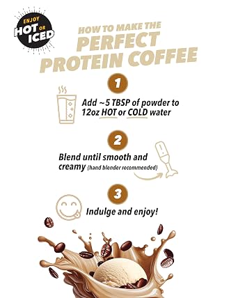 Super Coffee Protein+ Instant Coffee Vanilla, 0g Sugar 25g Protein, 14oz