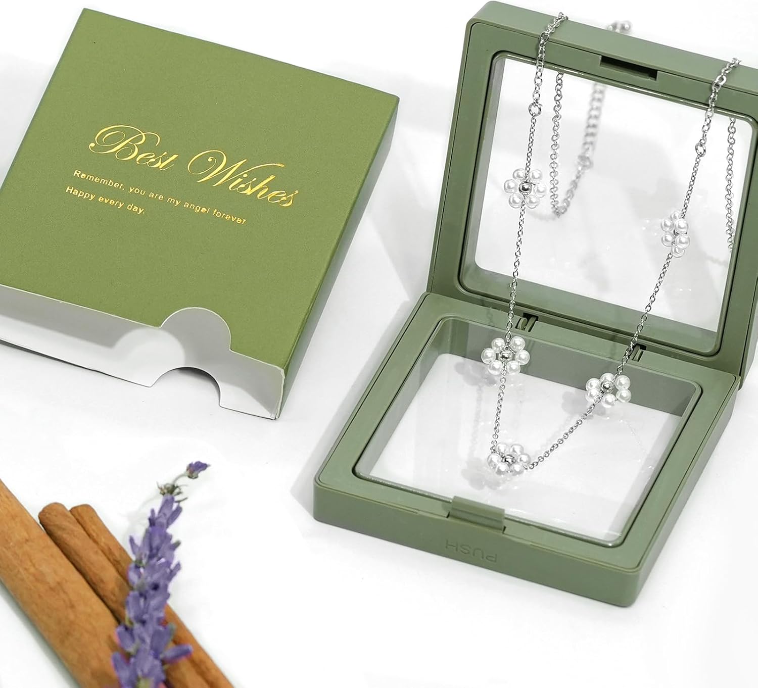 Daisy Pearl Necklace 18K Stainless Steel Gold Pearl Flower Necklace for Women Dainty Elegant Gift for Her Best Wishes Box - Image 5