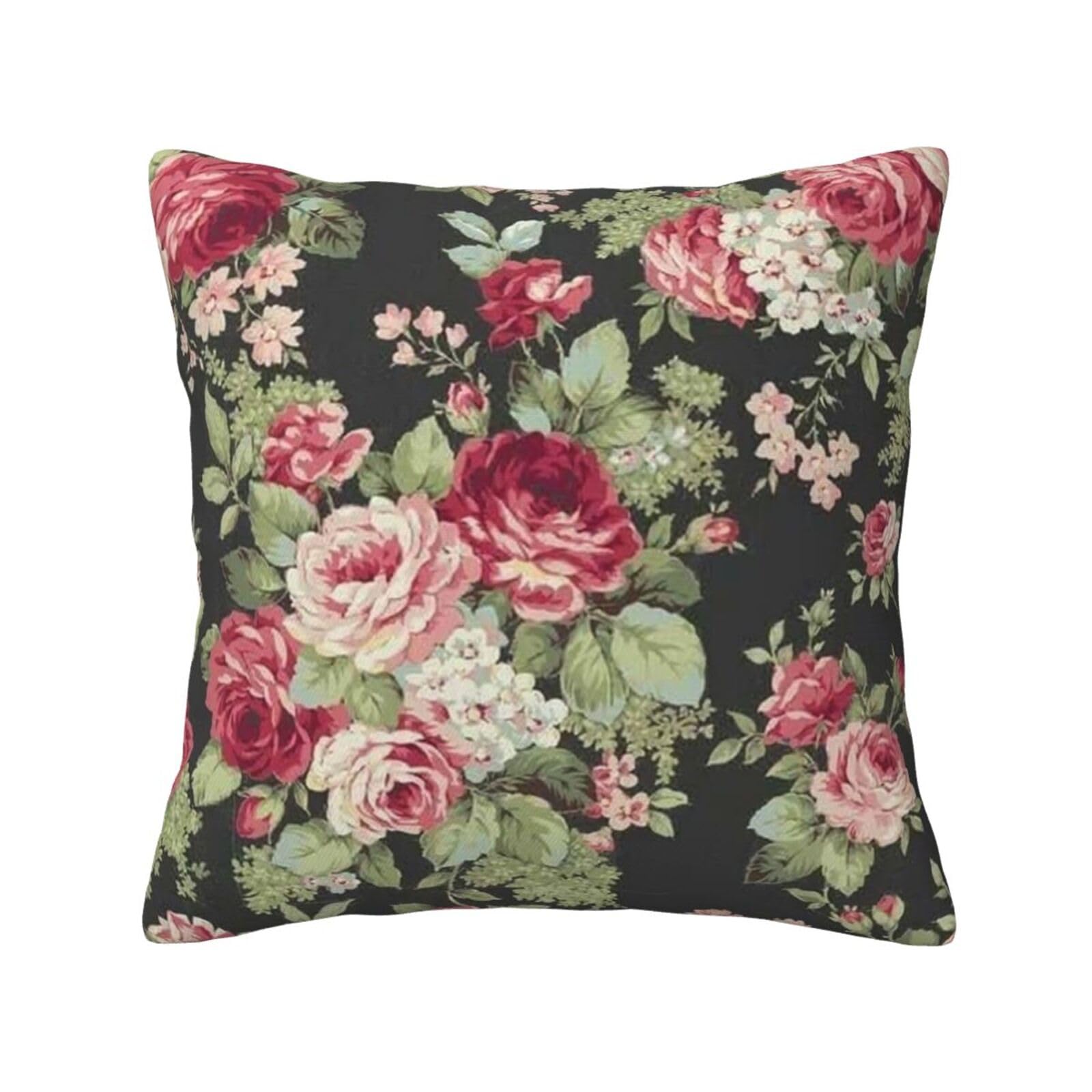 FFSHKOWE Safflower leaf Decorative Throw Pillow Cover Double-Sided Printed Cushion Cover for Sofa Couch Bed Chair 40 x 40cm