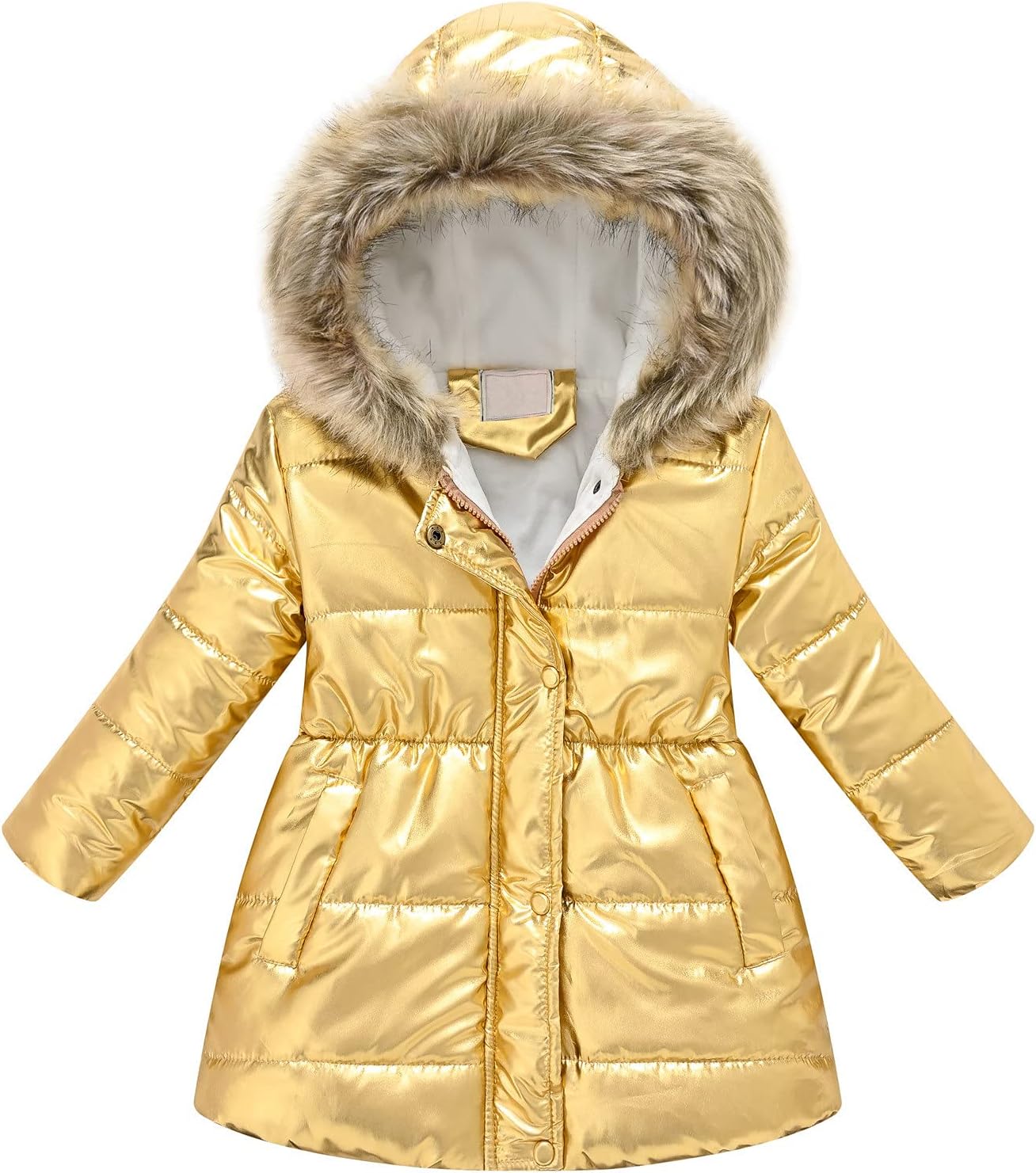 SANGNI 2-11 Years Children Jackets Toddler Baby Kids Girls Winter Thick Warm Parkas Hooded Windproof Coat Outwear Yellow