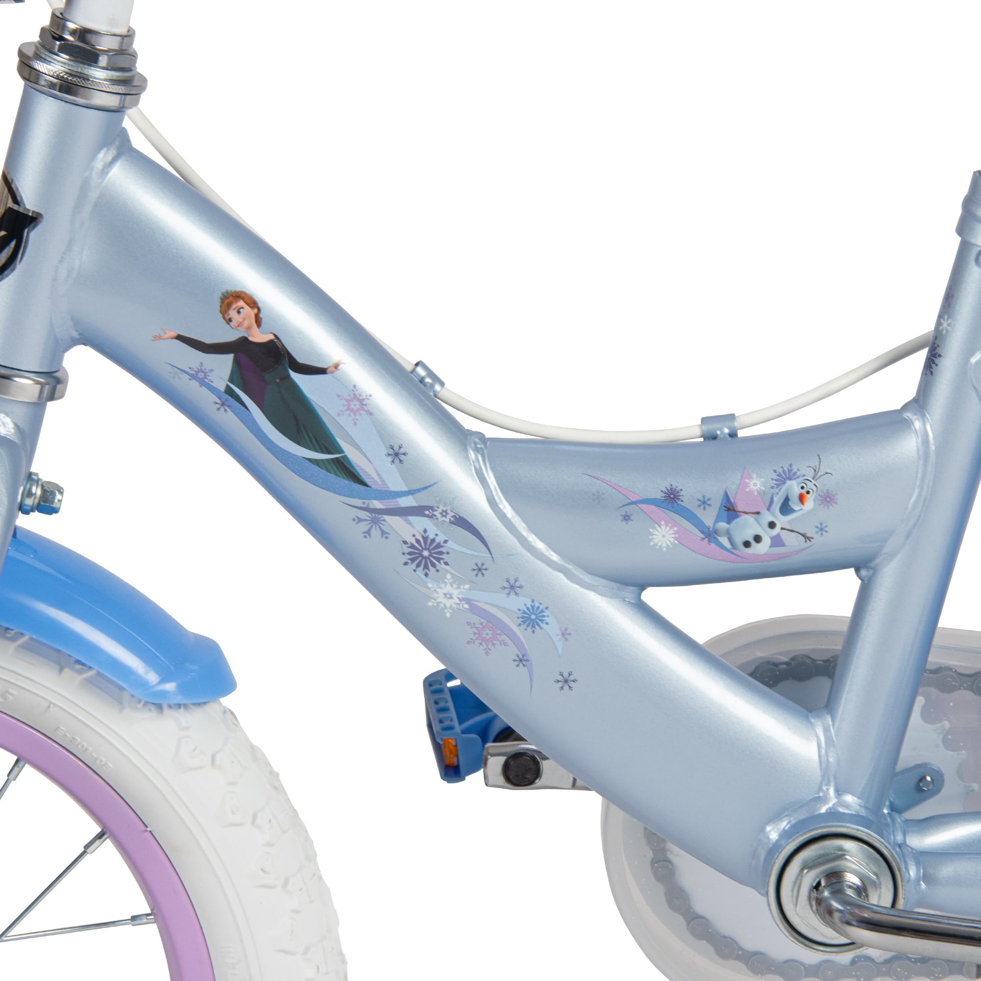 Huffy Disney Frozen, bicicletta per bambini da 12", 14", 16", età 3-9 anni, doppi freni a pinza, stabilizzatori rimovibili, sedile regolabile, blu