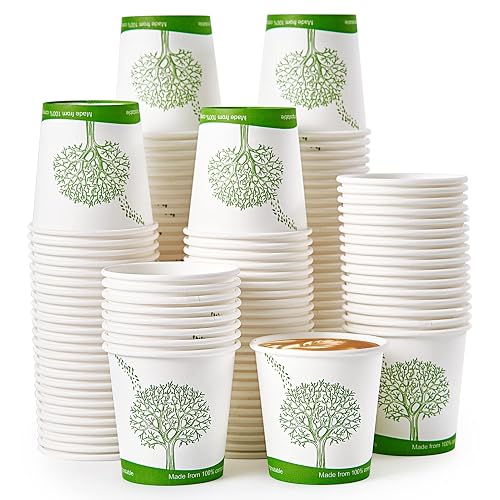 ECOLipak 500 Count 4 oz Compostable Paper Cups