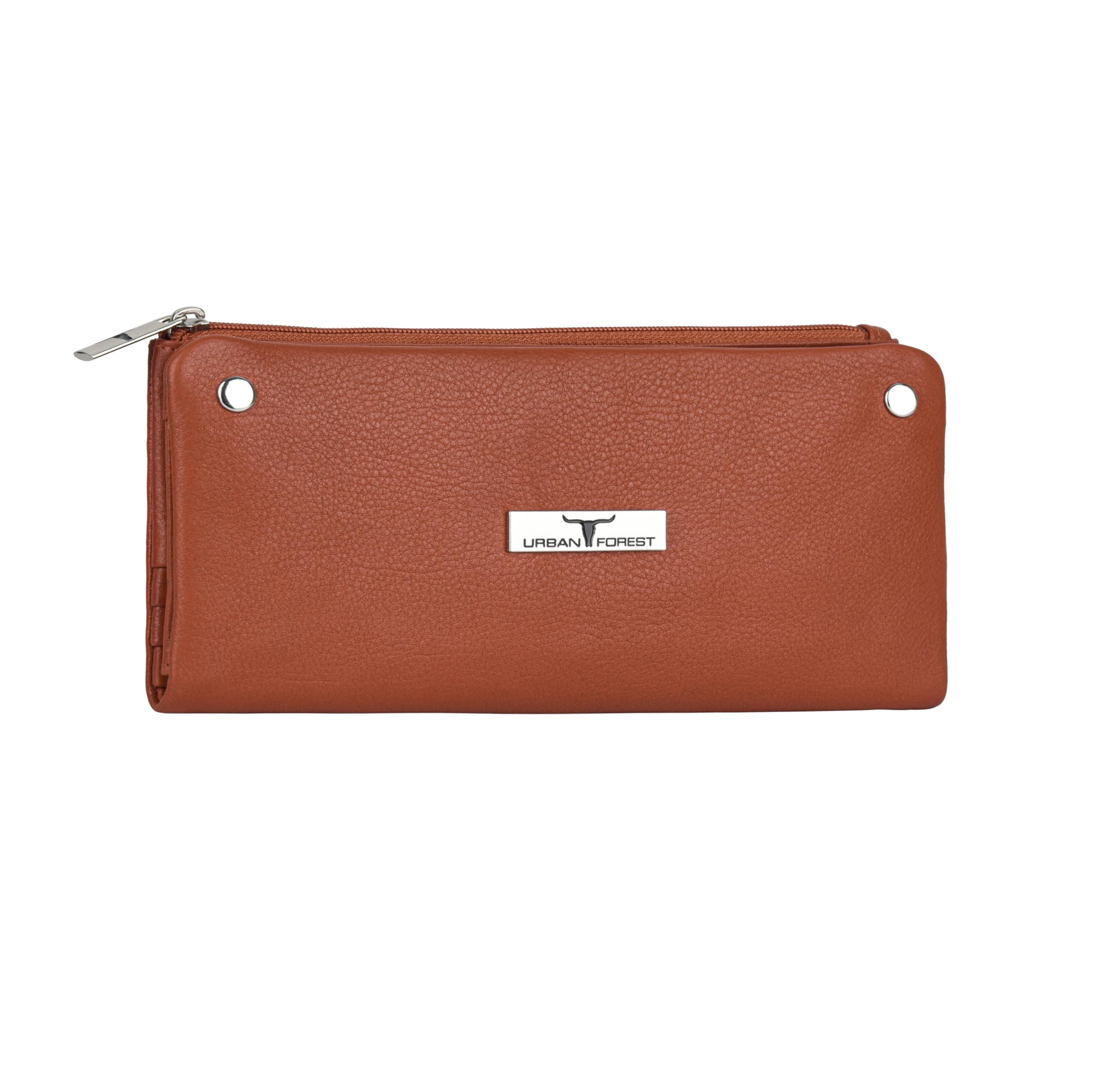 URBAN FOREST Fiona Orange Leather Wallet for Women