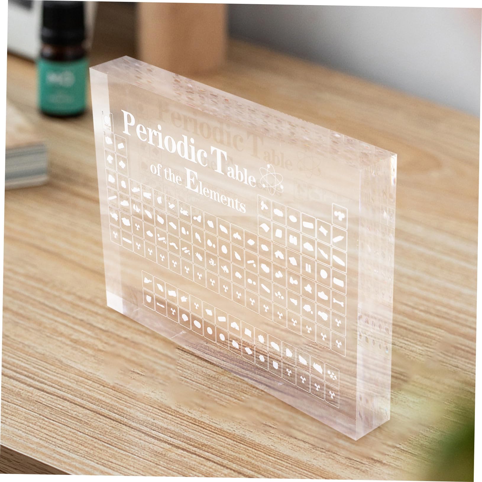Hohopeti Periodensystem der Elemente aus Acryl mit Stabilem Standdesign als Schulbedarf und Dekoration für Büros und Bibliotheken Geeignet