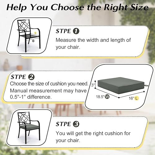 Miniatura 4 de LOVTEX - Cojines de muebles de patio para interiores y exteriores de 16 x 185 x 3pulgadas resistentes al agua para silla de esquina cuadrada juego