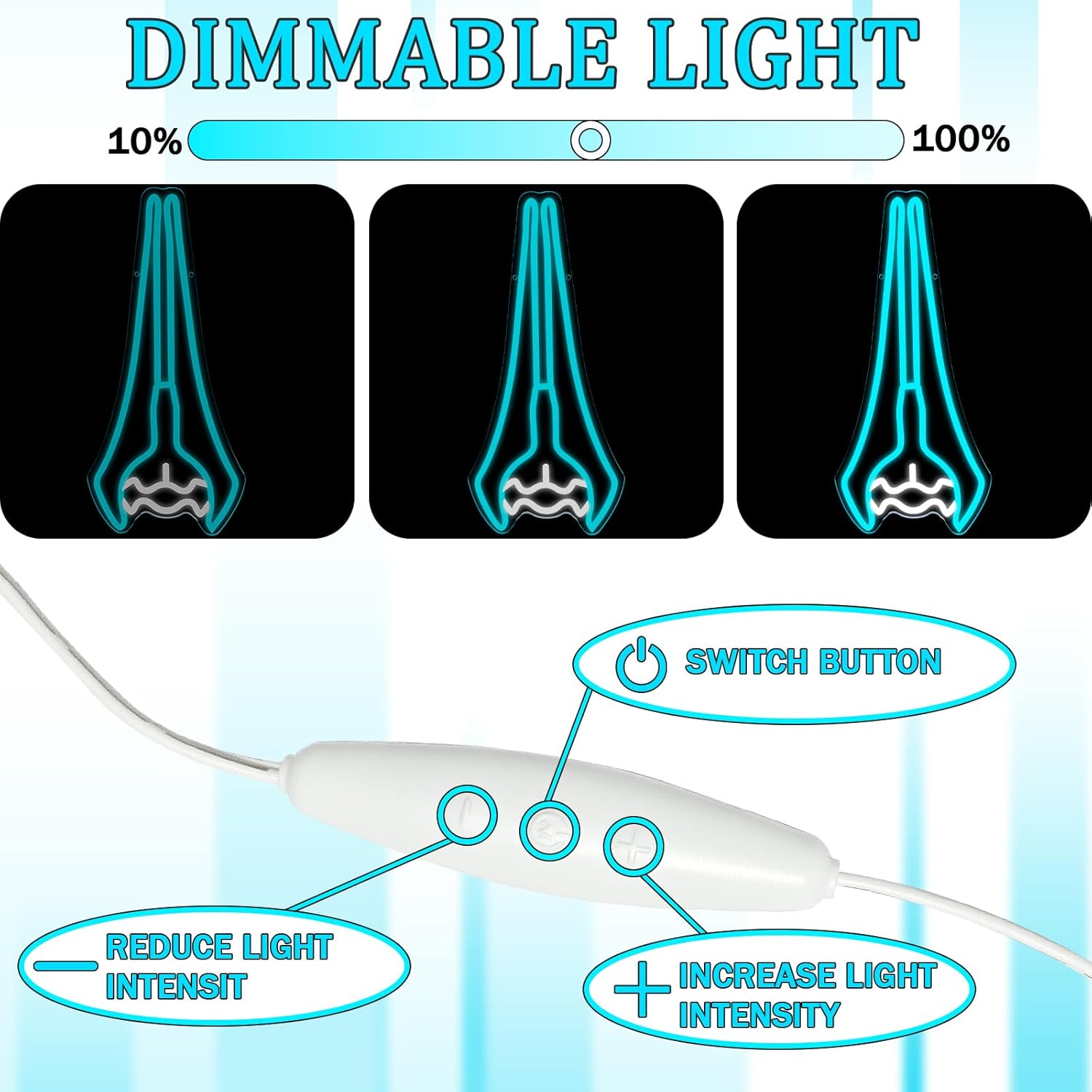 Energy Sword Neon Sign, Master Helmet Chief Weapon Signs for Wall Decor Dimmable Covenant Energy Sword LED Light Sign for Bedroom Living Game Room Man Cave Party Game Gift for Fans - Image 5