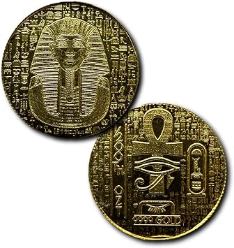 1/200 oz .9999 Fine Gold Egyptian King TUT Design Sealed in Capsule