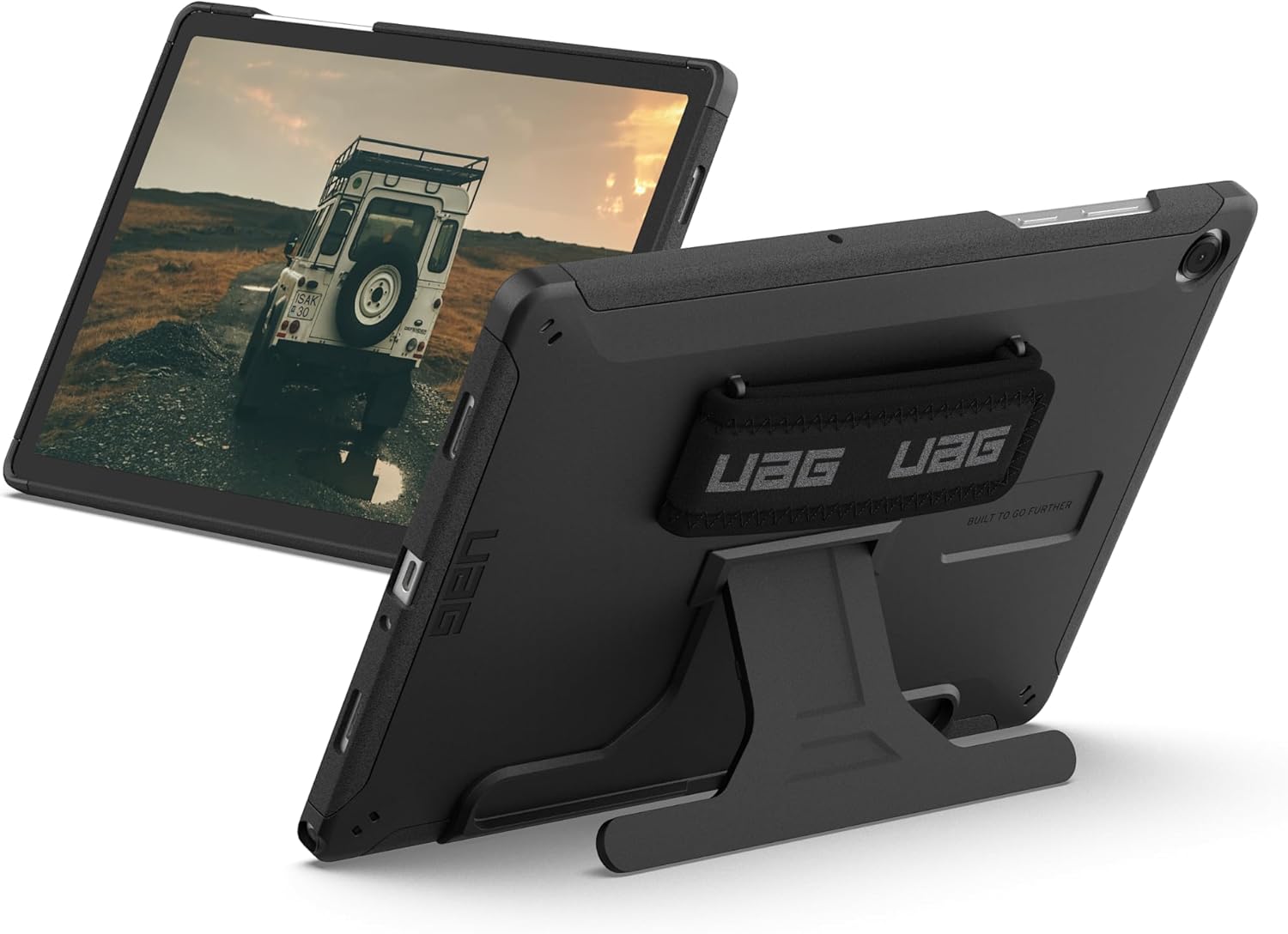 URBAN ARMOR GEAR UAG Designed for Samsung Galaxy Tab A11+ Plus Case SM-X230 SM-X236 Scout with Handstrap & Kickstand, Rugged Military Grade Dropproof Protective Cover, Black