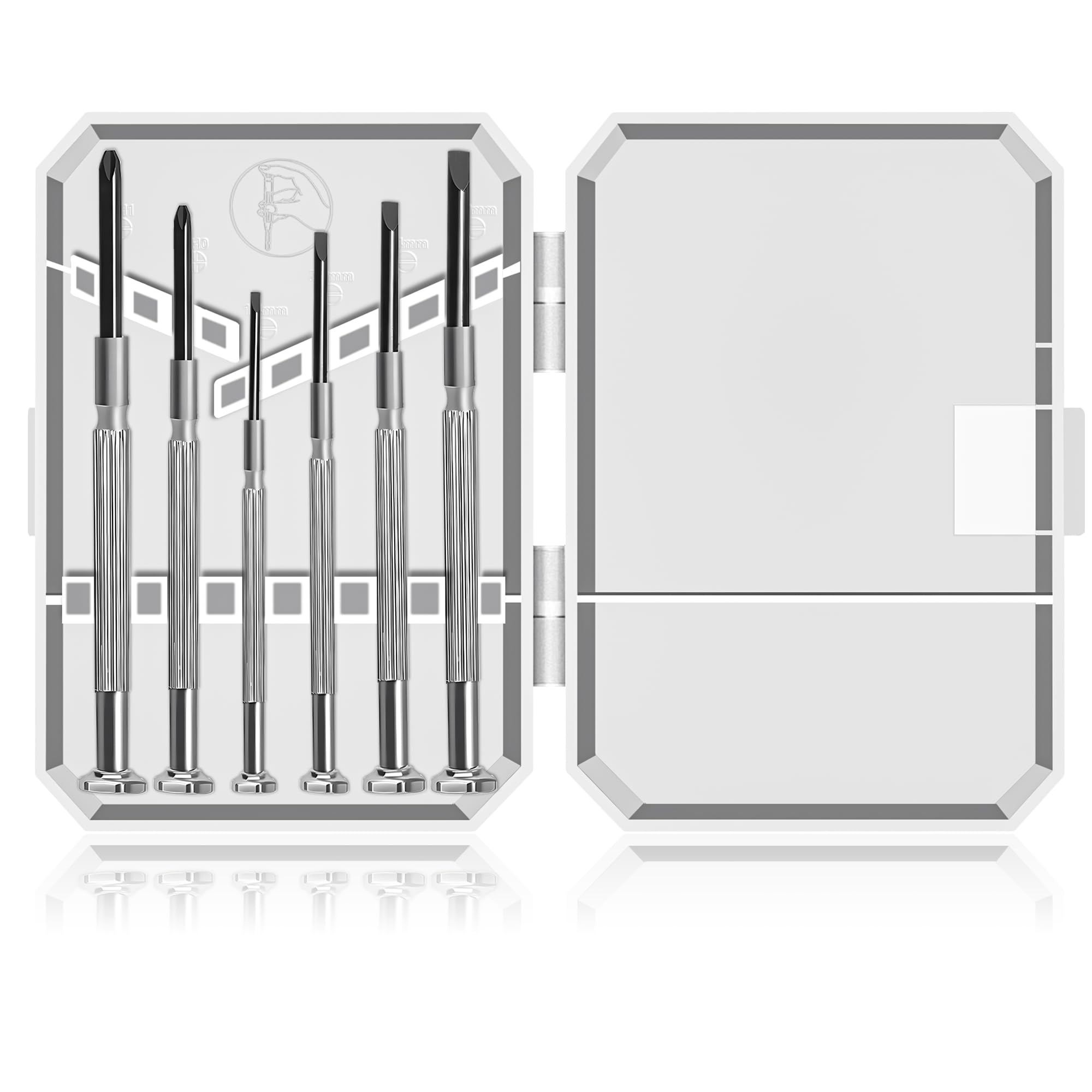 Kalim Black 6Pcs Miniature Precision Screwdriver, Suitable For Repairing Small Screws On Electronic Devices, Toys, Computers, Watches, Etc.