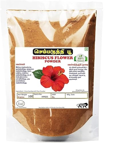 Polvo de flor de hibisco, para cara, puro y natural, ideal para mascarilla capilar y paquete facial, 3.53 onzas