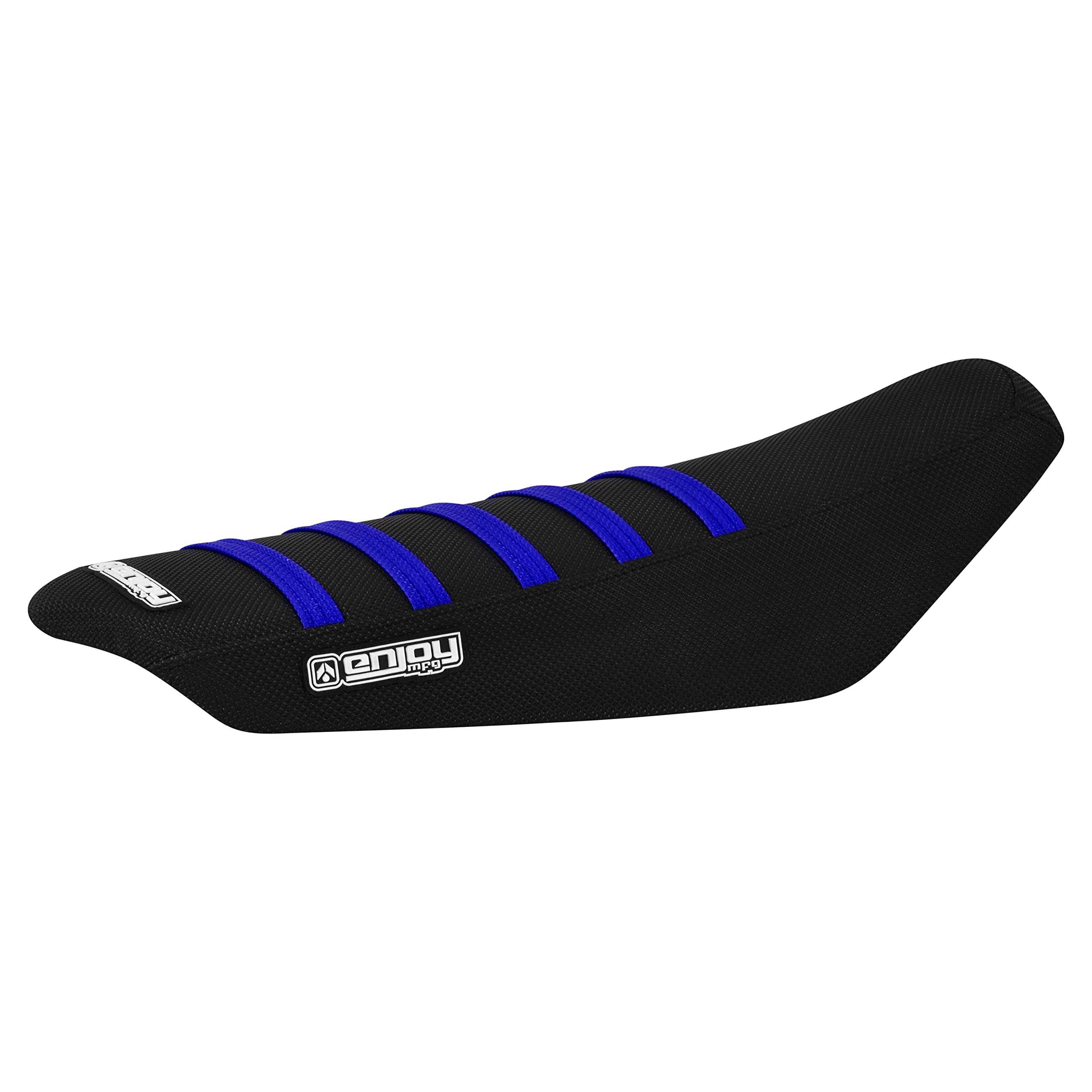 Enjoy Mfg Ribbed Seat Cover - Compatible Fit for Talaria Sting Electric Motorcycle #362 (Black w/Blue Ribs)