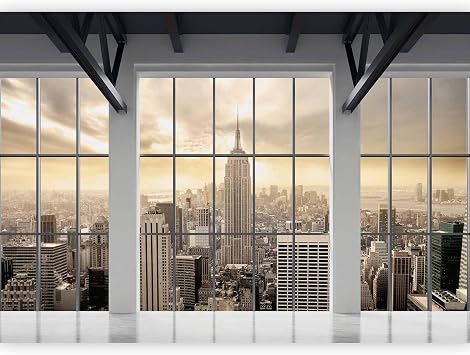 artgeist Wall Mural New York City 116x83 in - XXL Peel and Stick Self-Adhesive Wallpaper Removable Large Sticker Foil Wall Decor Print Picture Image Design c-A-0074-a-b