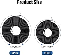 Vista 3 de Paquete de 4 cables de repuesto para silla de gravedad negra mejorados, cordón de repuesto para silla de gravedad cero, cordón de reparación