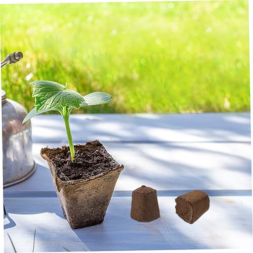 Miniatura 7 de Happyyami Paquete de 10 tapones en bloque de suelo de nutrientes ideales para plantas de balcón y suministros de jardín