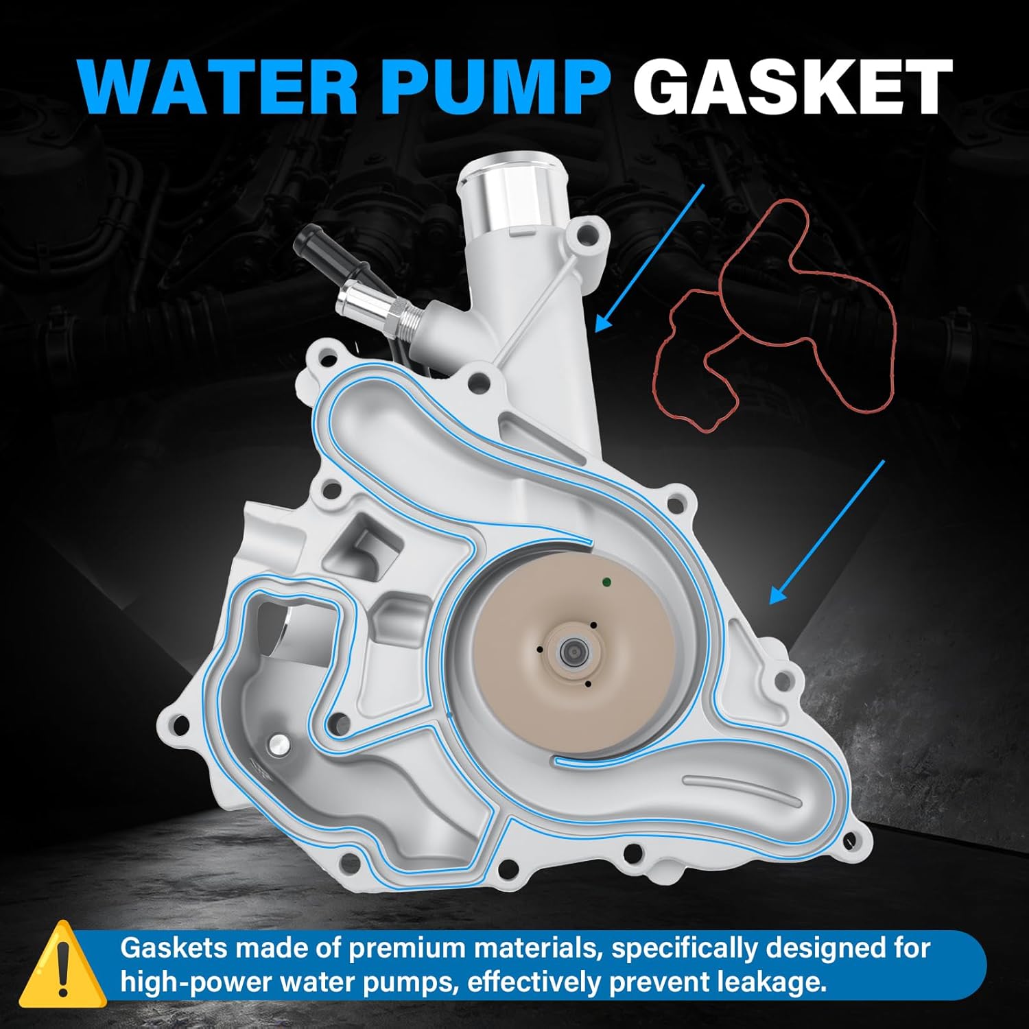 Engine Water Pump Compatible with Ram 1500 2500 3500 1500 Classic Dodge Durango Ram 1500 Pickup Chrysler Aspen 5.7L 8V Replace# AW6341