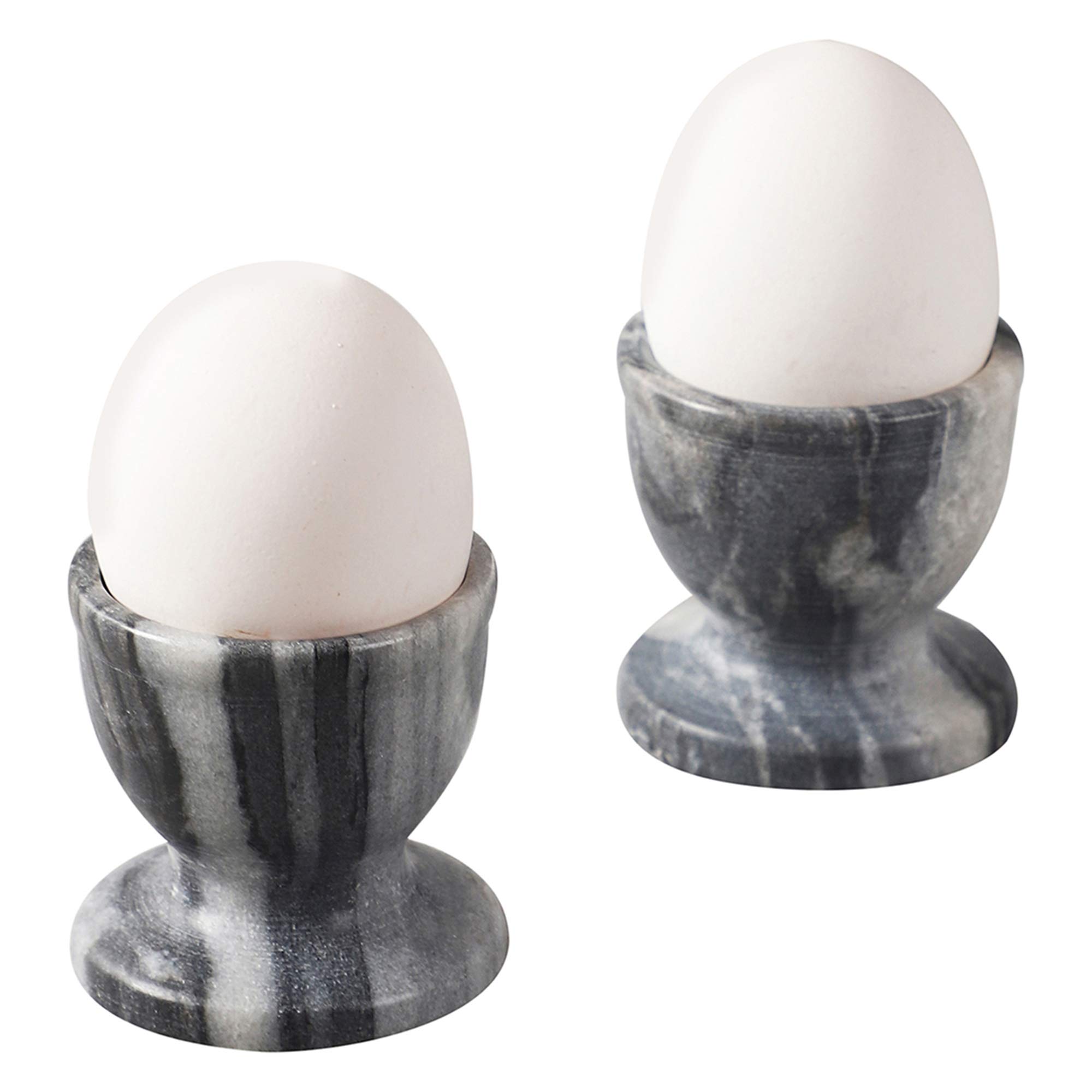 NikkisPride Marble Grey Handmade Egg Cups Egg Keeper Egg Holder Set of 2